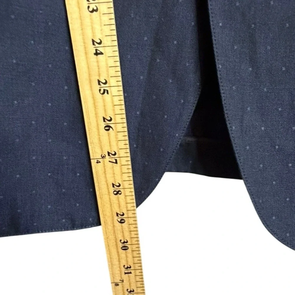 Jack Spade Blazer Mens 42R Navy Blue Linen Cotton Micro Dot Preppy Sport Coat